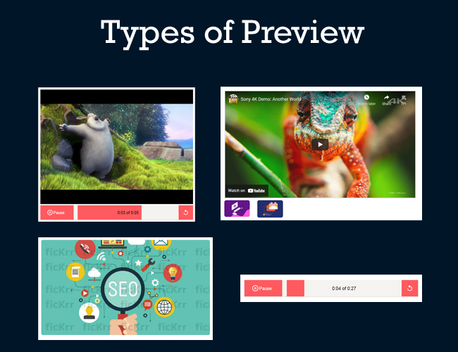 Types of Preview